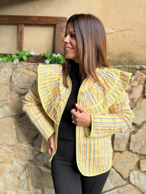 chaqueta viena de mar de rosas edicion color amarillo