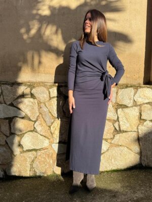 vestido lazada edicion color azul marino