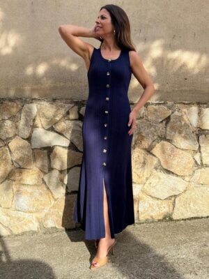 vestido camelia edicion color azul marino