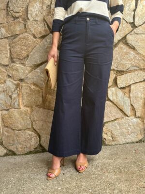 pantalon woman chino de color azul marino