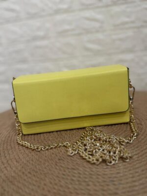 bolso caja edicion color amarillo