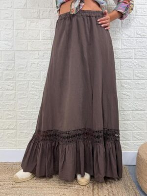 falda diana edicion color marron chocolate