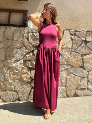 vestido colmar edicion color burdeos