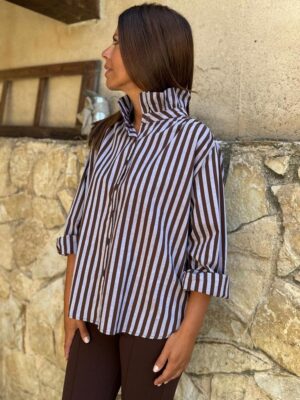 camisa alma edicion color marron chocolate