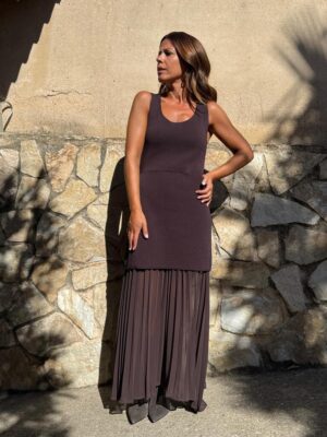 vestido lucca edicion color marron